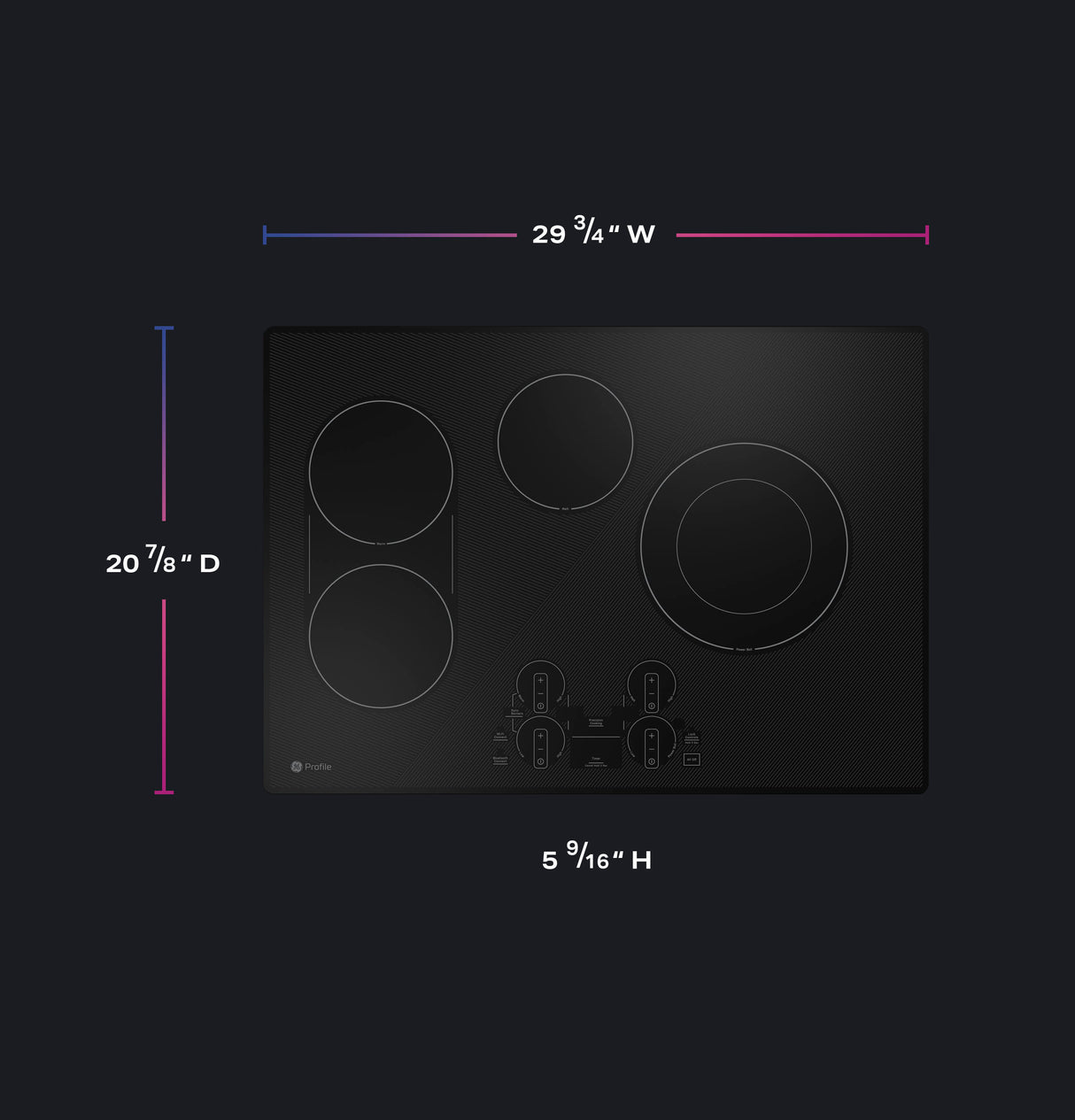 GE Profile(TM) 30" Built-In Touch Control Electric Cooktop - (PEP7030DTBB)