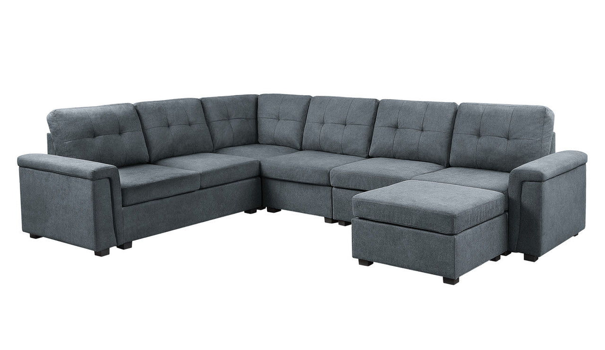 Isla - Fabric Sectional Sofa With Ottoman