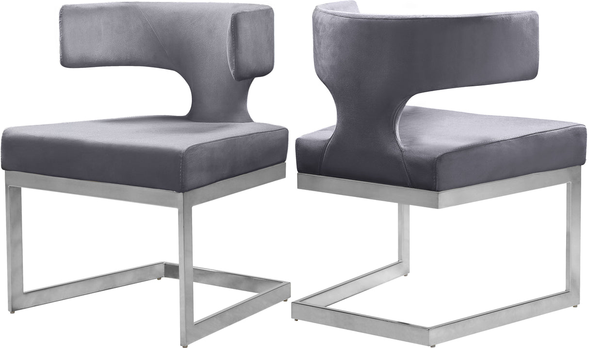 Alexandra - Dining Chair with Chrome Legs