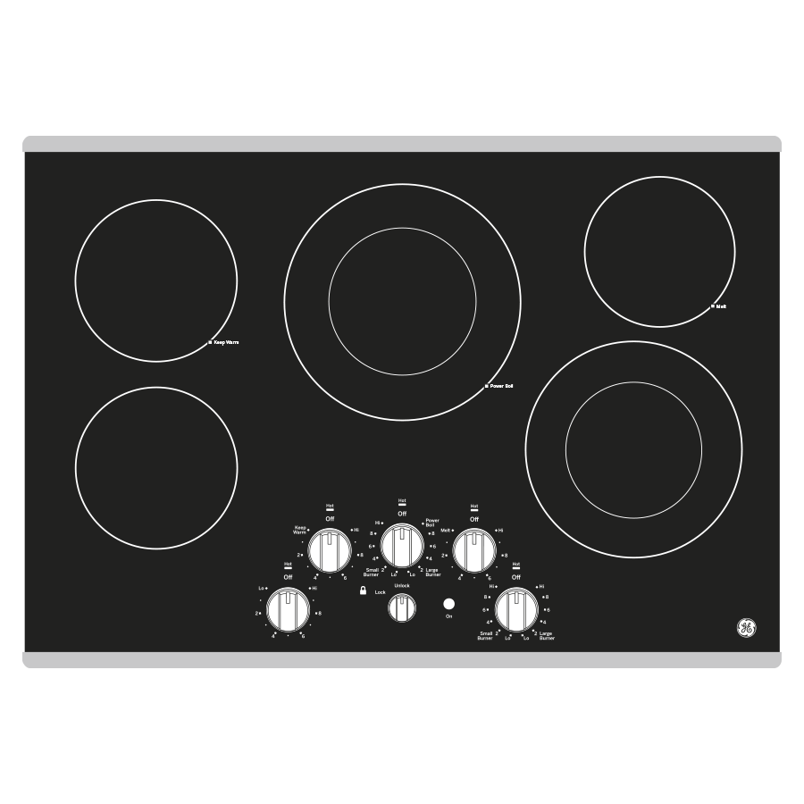 GE(R) 30" Built-In knob Control Electric Cooktop - (JEP5030STSS)