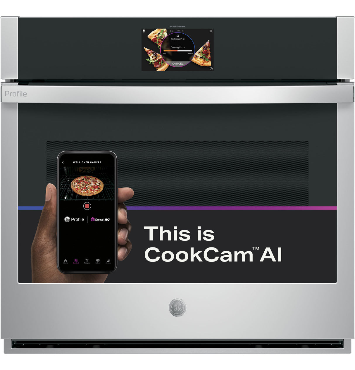 GE Profile(TM) 30" Smart Built-In Convection Single Wall Oven with In-Oven Camera and No Preheat Air Fry - (PTS9000SNSS)