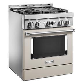 KitchenAid 30'' Smart Commercial-Style Gas Range With 4 Burners - Milkshake