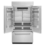 24.2 Cubic Feet 42" Width Built-In Panel Ready French Door Refrigerator With Platinum Interior Design