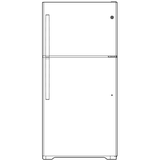 GE(R) ENERGY STAR(R) 19.2 Cu. Ft. Top-Freezer Refrigerator - (GTE19JTNRWW)