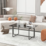 Modern Tempered Glass Tea Table Coffee Table, Table For Living Room