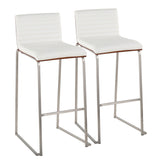 Mason Mara - Contemporary Fixed Height Barstool (Set of 2)