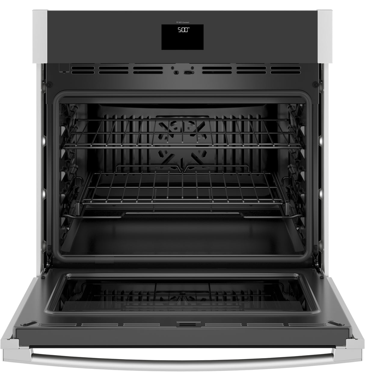 GE(R) 30" Smart Built-In Self-Clean Convection Single Wall Oven with Never Scrub Racks - (JTS5000SNSS)