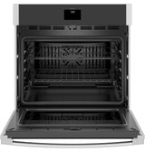 GE(R) 30" Smart Built-In Self-Clean Convection Single Wall Oven with Never Scrub Racks - (JTS5000SNSS)