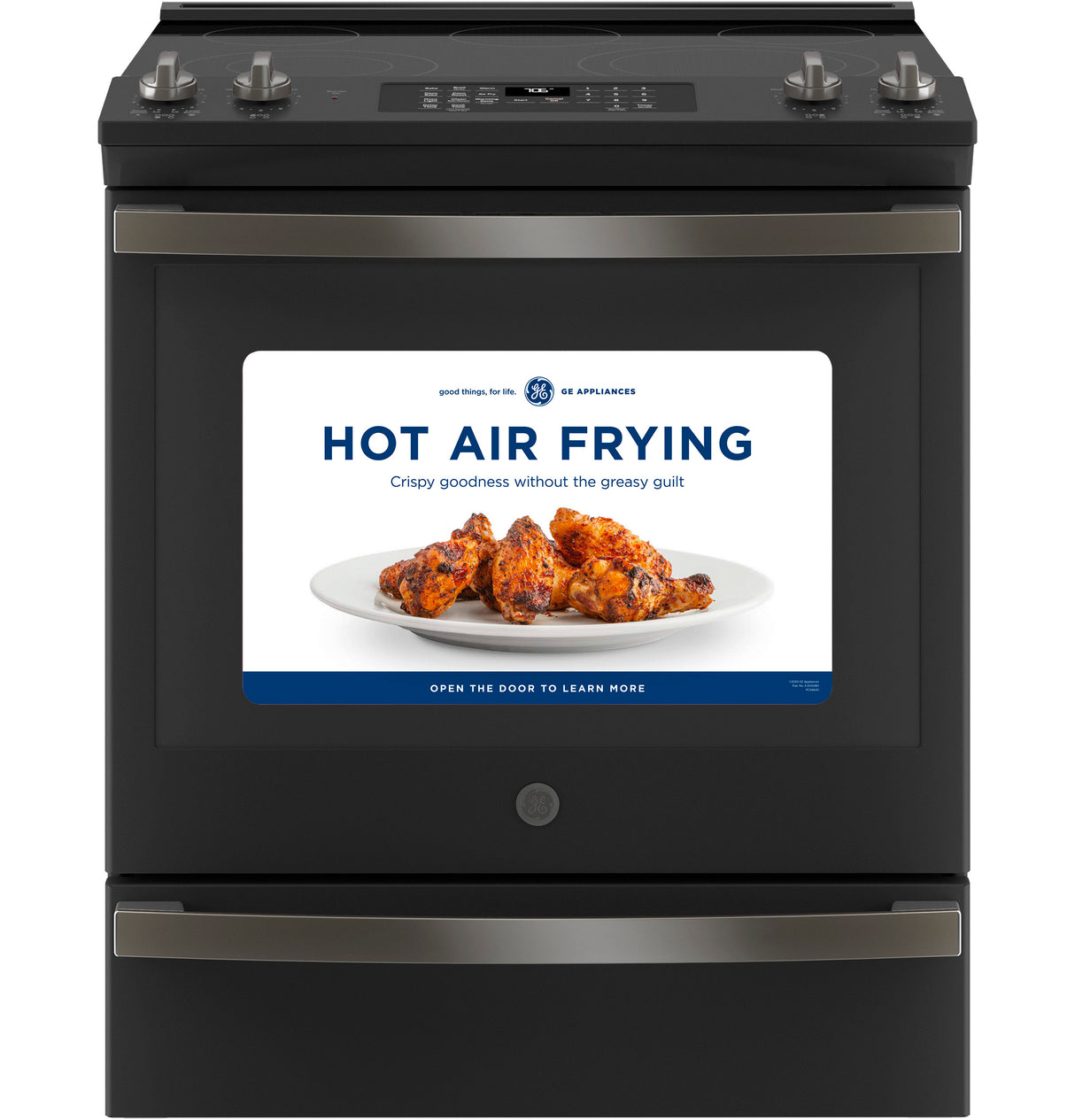 GE(R) 30" Slide-In Electric Convection Range with No Preheat Air Fry - (JS760FPDS)