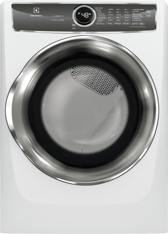 Electrolux Front Load Perfect Steam(TM) Gas Dryer with PredictiveDry(TM) and Instant Refresh - 8.0. Cu. Ft. - (EFMG627UIW)