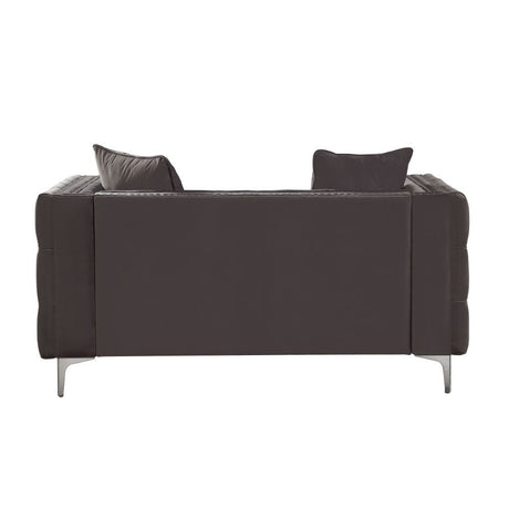 Gillian II - Loveseat - Dark Gray Velvet