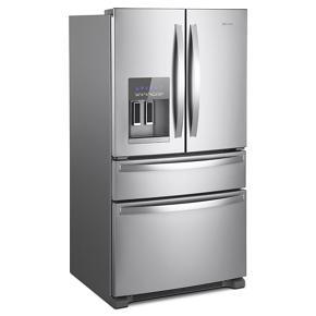 36" Wide French Door Refrigerator - 25 Cubic Feet - Fingerprint Resistant Stainless Steel - Pearl Silver