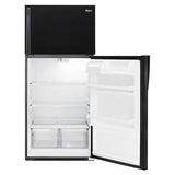 28" Wide Top Freezer Refrigerator - 14 Cubic Feet - Black - Metal