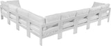 Nizuc - Outdoor Patio Modular Sectional 8 Piece - White - Fabric