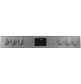 Caf(eback)(TM) 30" Smart Slide-In, Front-Control, Gas Range with Convection Oven in Platinum Glass - (CGS700M2NS5)