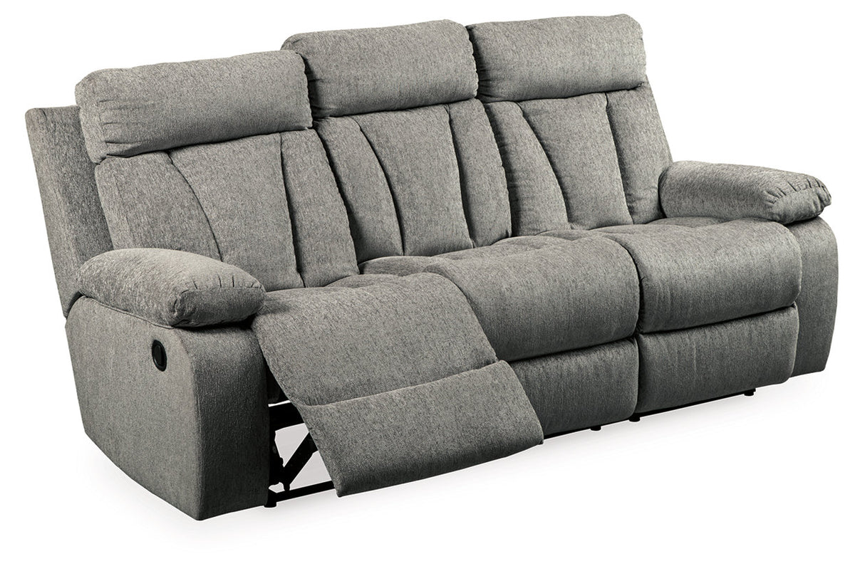 Mitchiner Reclining Sofa With Drop Down Table - (7620489)