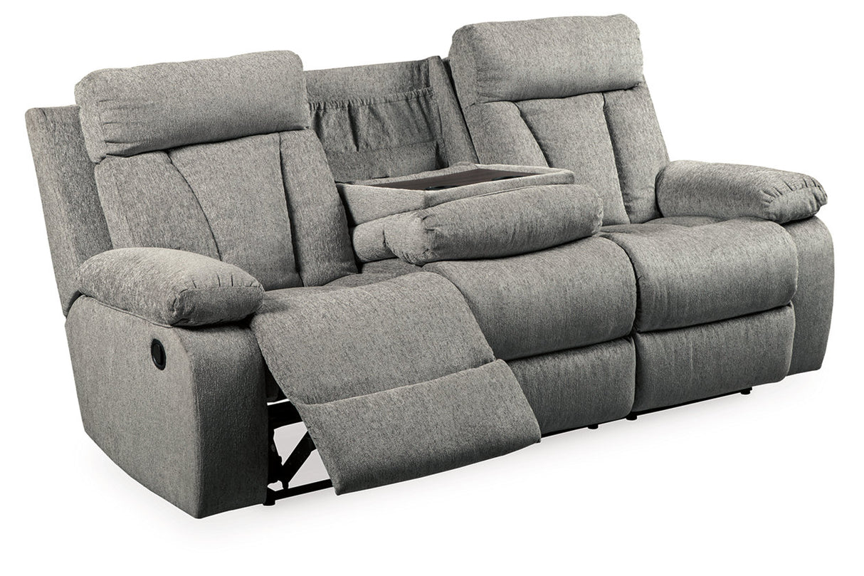 Mitchiner Reclining Sofa With Drop Down Table - (7620489)