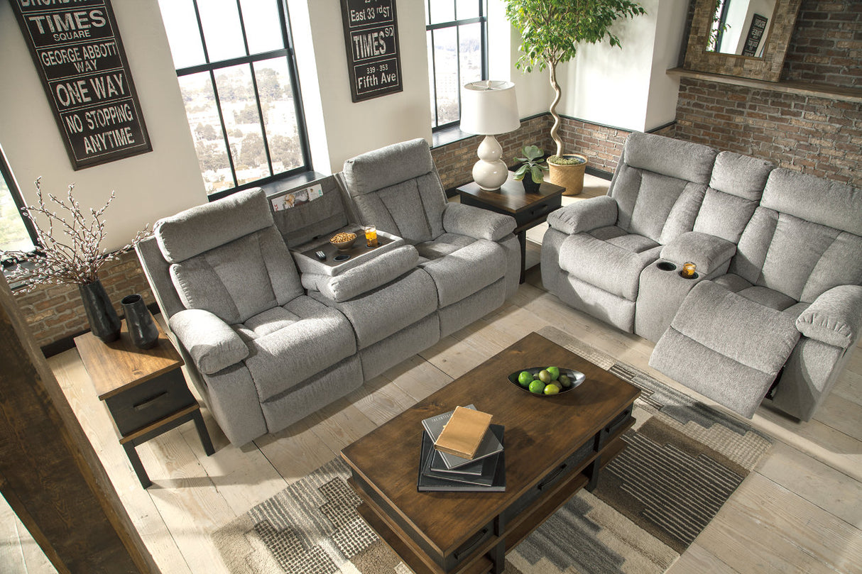 Mitchiner Reclining Sofa With Drop Down Table - (7620489)