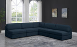 Beckham - Modular Sectional 5 Piece - Navy - Fabric - Modern & Contemporary