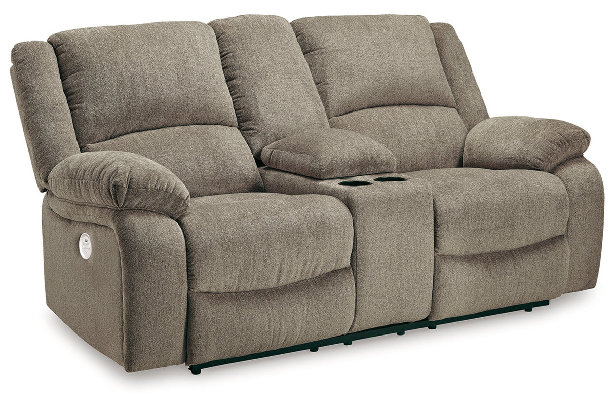 Draycoll Power Reclining Loveseat With Console - (7650596)