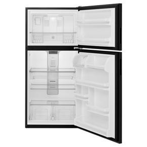 30" Wide Top Freezer Refrigerator With PowerCold Feature - 18 Cubic Feet - Black