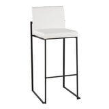 Fuji - High Back Barstool - Black Steel Legs