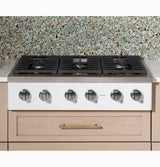 Caf(eback)(TM) 36" Commercial-Style Gas Rangetop with 6 Burners (Natural Gas) - (CGU366P4TW2)