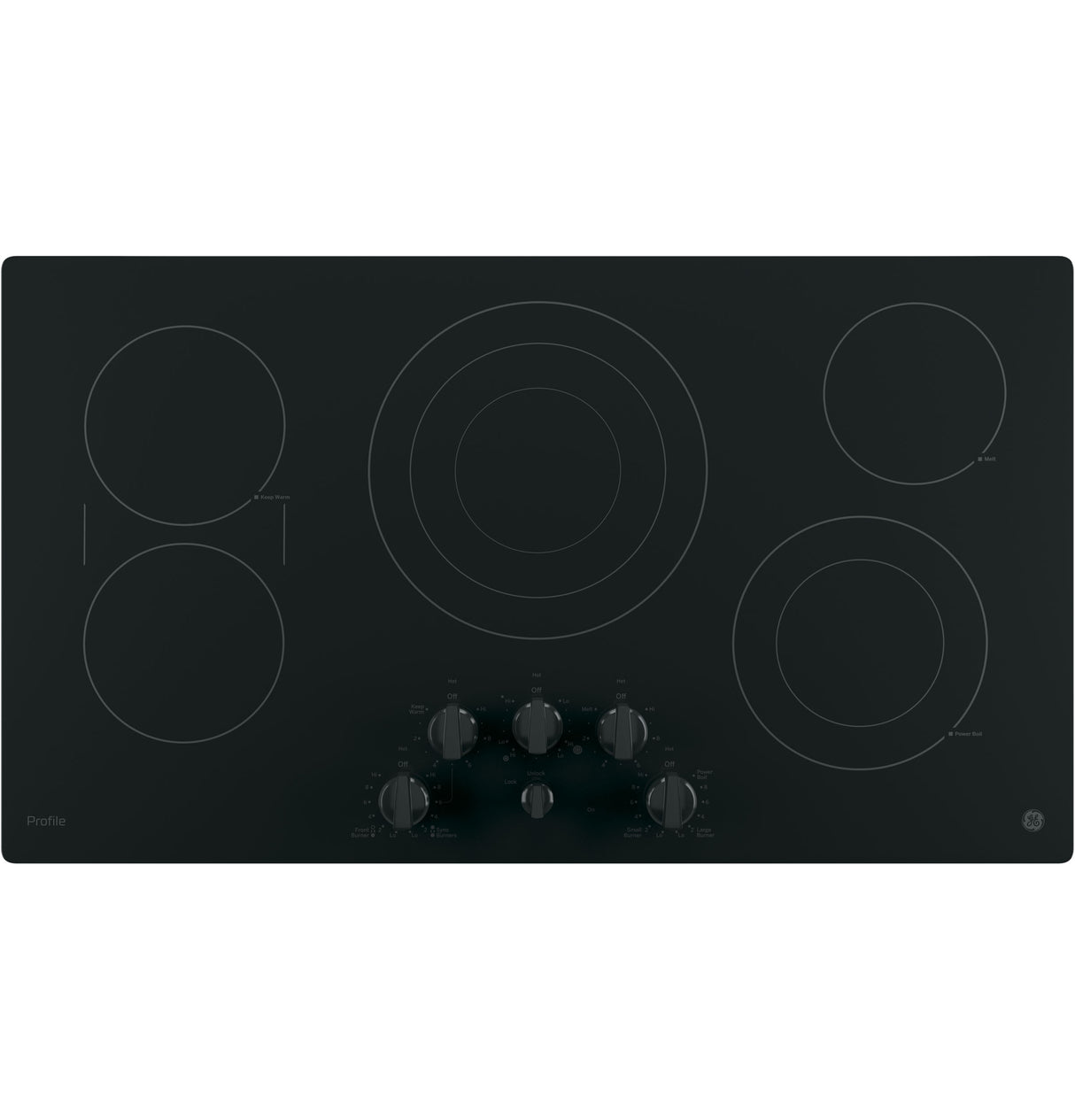 GE Profile(TM) 36" Built-In Knob Control Cooktop - (PP7036DJBB)