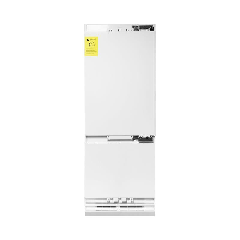 ZLINE 30" 16.1 cu. ft. Panel Ready Built-In 2-Door Bottom Freezer Refrigerator with Internal Water and Ice Dispenser (RBIV-30) - (RBIV30)