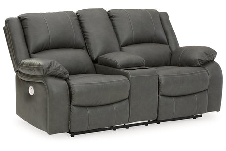 Calderwell Power Reclining Loveseat With Console - (7710396)