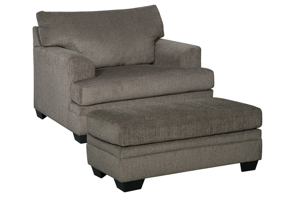 Dorsten Chair and Ottoman - (77204U3)