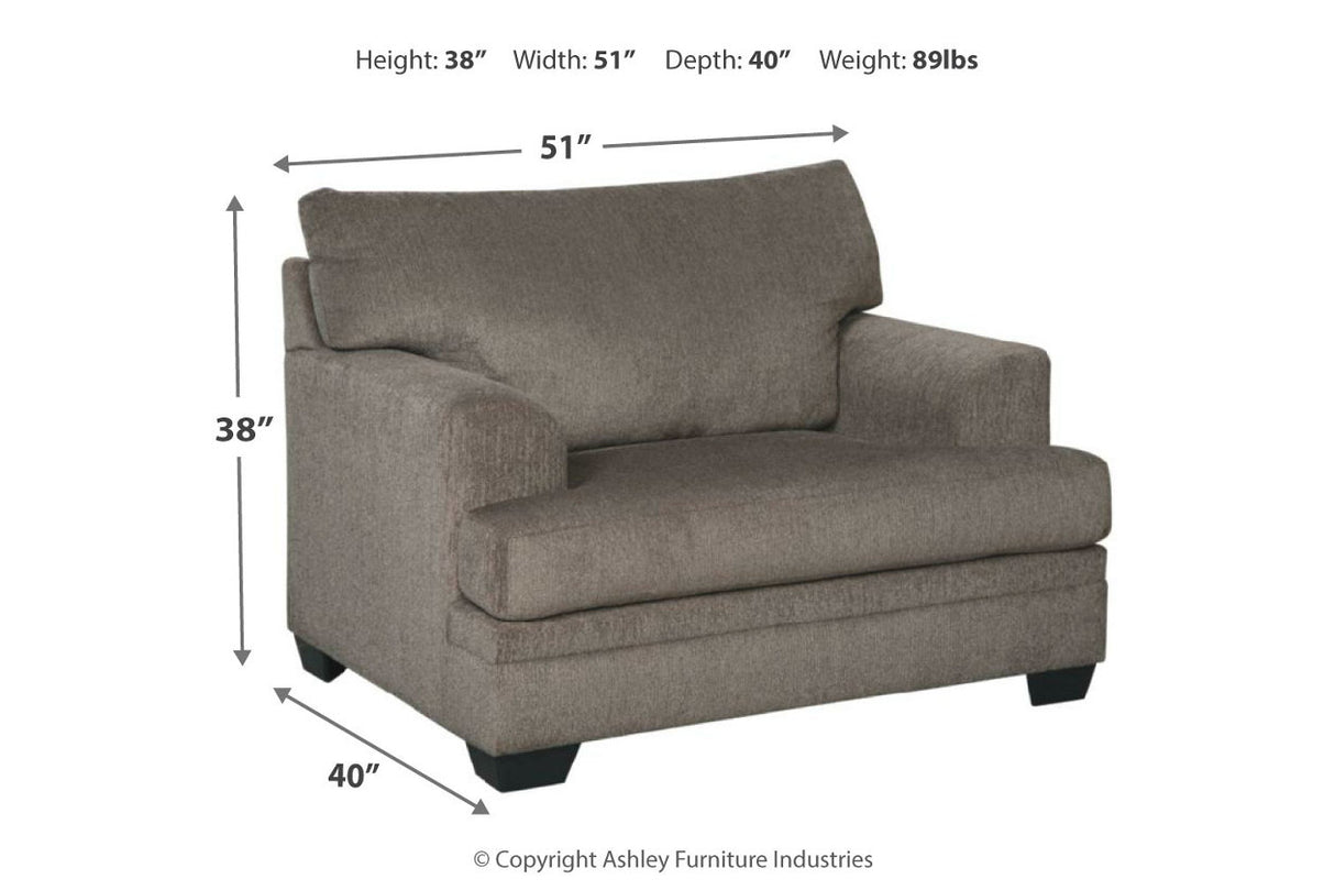 Dorsten Chair and Ottoman - (77204U3)