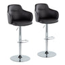 Boyne - Adjustable Barstool (Set of 2) - Chrome Base