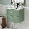 Wall Mounted Bathroom Vanity With 2 Drawers, Ideal For Small Bathrooms