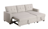 Upholstered Pull Out Sectional Sofa With Chaise