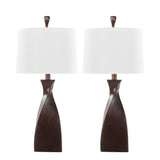 Curvo - 30" Polyresin Table Lamp (Set of 2) - Beige Linen