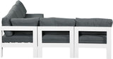 Nizuc - Outdoor Patio Modular Sectional 5 Piece - Grey - Modern & Contemporary