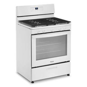 5.1 Cubic Feet Freestanding Gas Range With Edge to Edge Cooktop - White