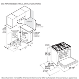 GE Profile(TM) 30" Smart Dual Fuel Slide-In Front-Control Fingerprint Resistant Range - (P2S930YPFS)