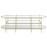 Zaba - TV Stand - Glass Top & Silver