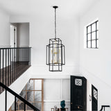 8 Light Lantern Chandelier Lighting, Entryway Chandeliers For High Ceilings, Chandeliers For Dining Room, Foyer, Entry, Staircase, Hallway, Height Adjustable (E12 Bulbs Not Included)