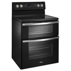 67 Cubic Feet Electric Double Oven Range With True Convection - Black Ice