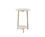 Snare - Accent Table - Natural & Champagne Finish