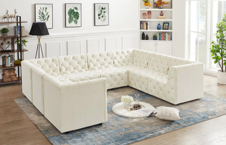 Tuft - Modular Sectional 8 Piece - Cream - Fabric