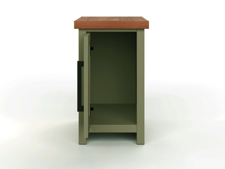 Vineyard - Chairside Table - Sage Green, Fruitwood