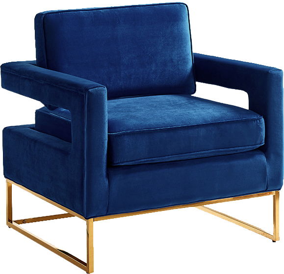 Noah - Accent Chair with Gold Legs