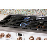 Caf(eback)(TM) 36" Smart Dual-Fuel Commercial-Style Range with 6 Burners (Natural Gas) - (C2Y366P2TS1)