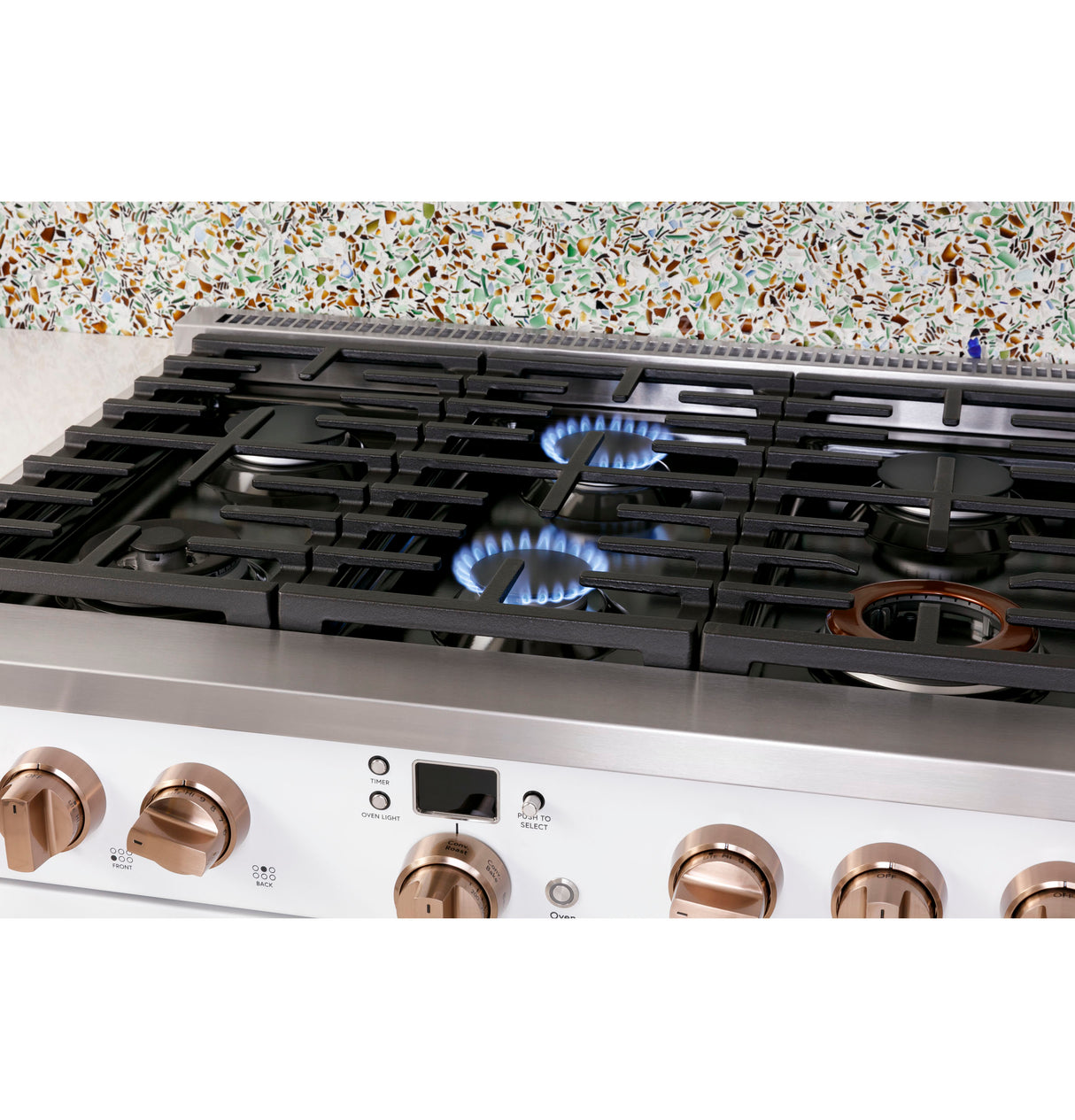 Caf(eback)(TM) 36" Smart Dual-Fuel Commercial-Style Range with 6 Burners (Natural Gas) - (C2Y366P3TD1)