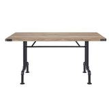 Edina - Dining Table - Oak & Sandy Black Finish