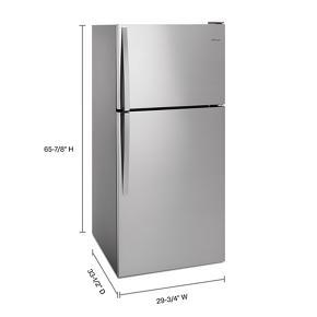 30" Wide Top Freezer Refrigerator - 18 Cubic Feet - Stainless Steel